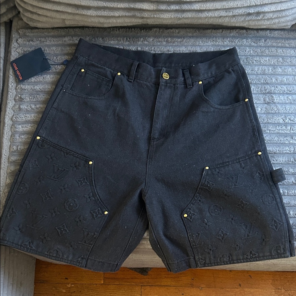 Louis Vuitton Black Jean Shorts
